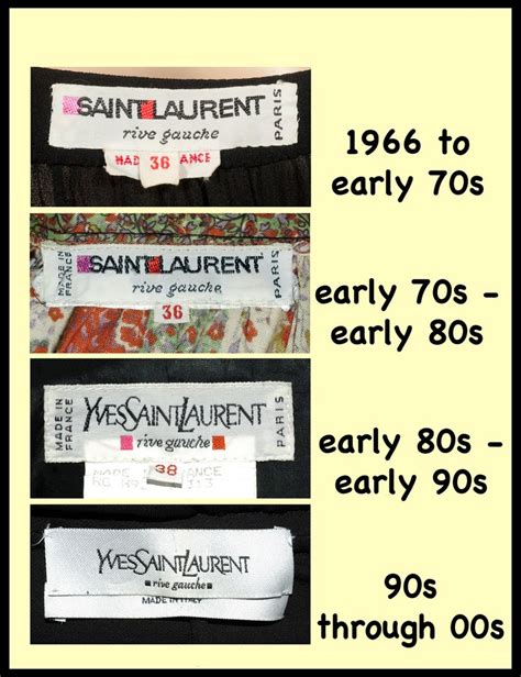 vintage YSL labels